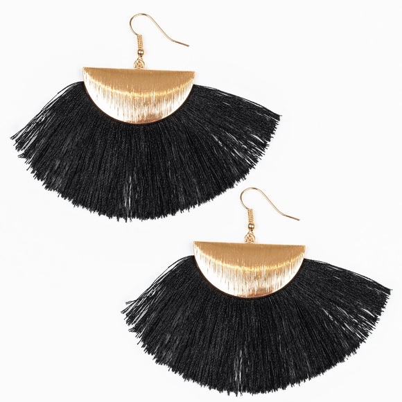 Fox Trap Black & Gold earrings - Picture 2 of 2